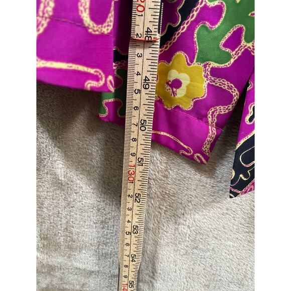 Natori Kaftan Kimono Robe | Multicolor Floral Print Lounge Wear | Size Small - Picture 4 of 5